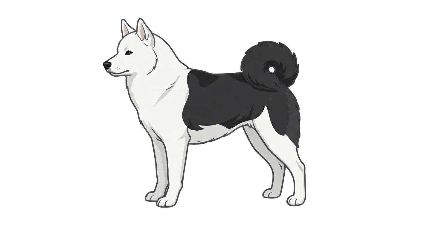Illustration of a Black & White coat