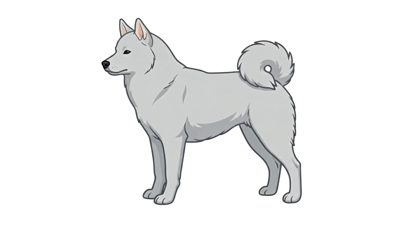 Illustration of a Grey & White coat
