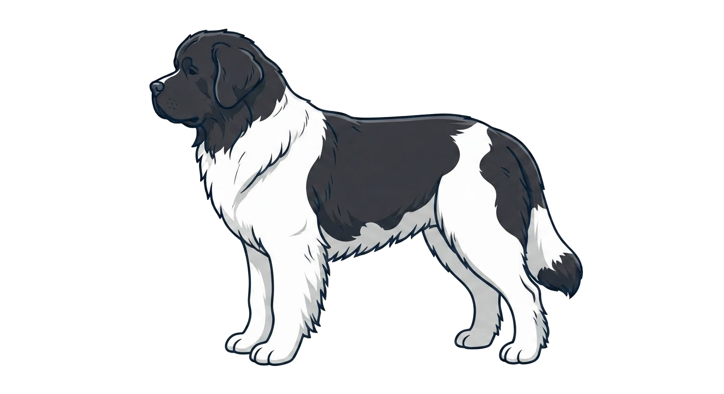 Illustration of a Landseer coat