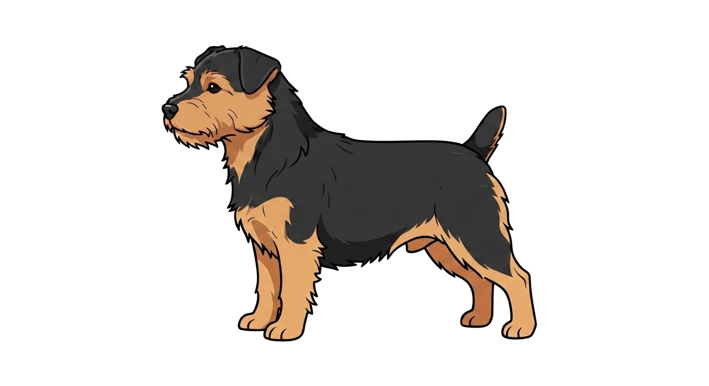 Illustration of a Black and tan coat