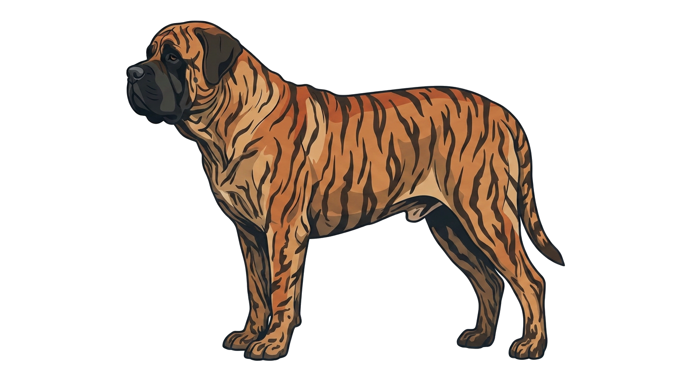Illustration of a Brindle coat