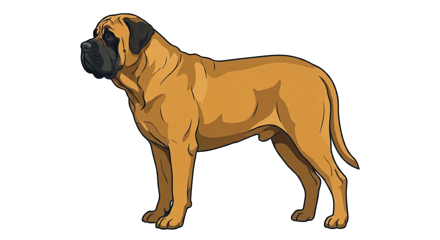 Illustration of a Fawn with Black Mask coat