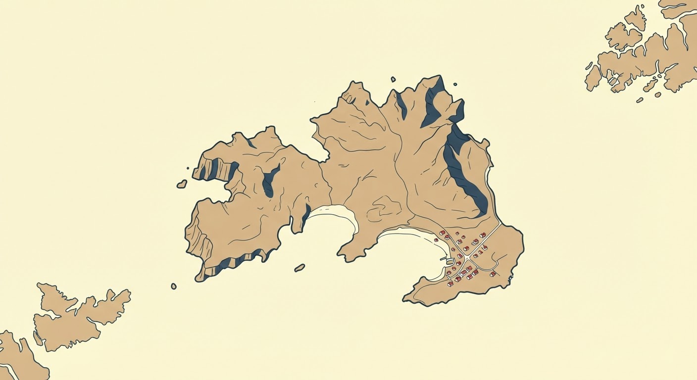 Illustrated map showing the origin of the Norwegian Lundehund
