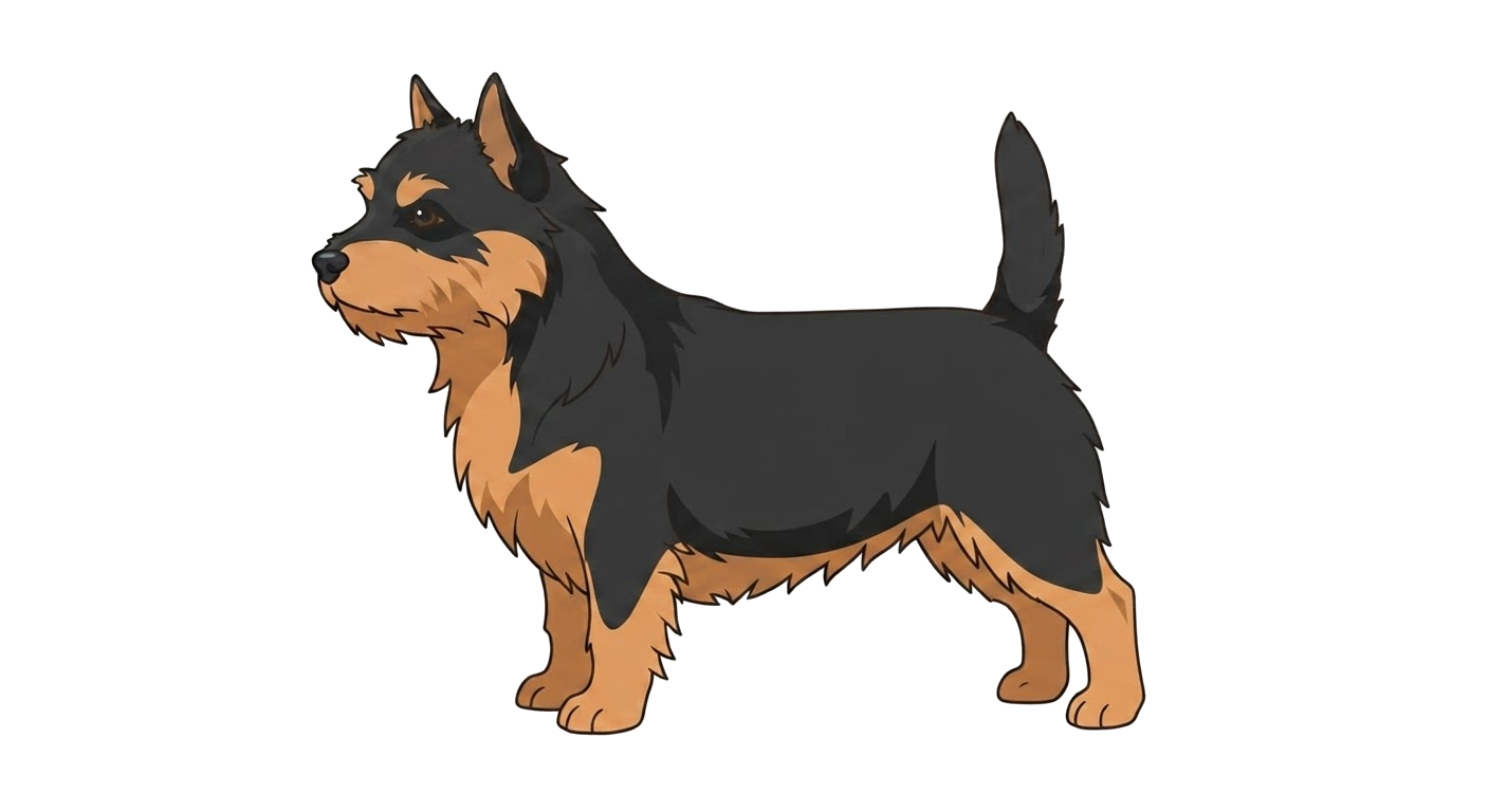 Illustration of a Black and tan coat
