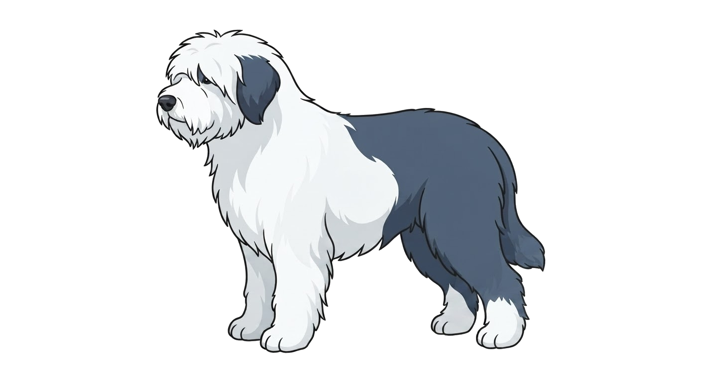 Illustration of a Blue and white coat