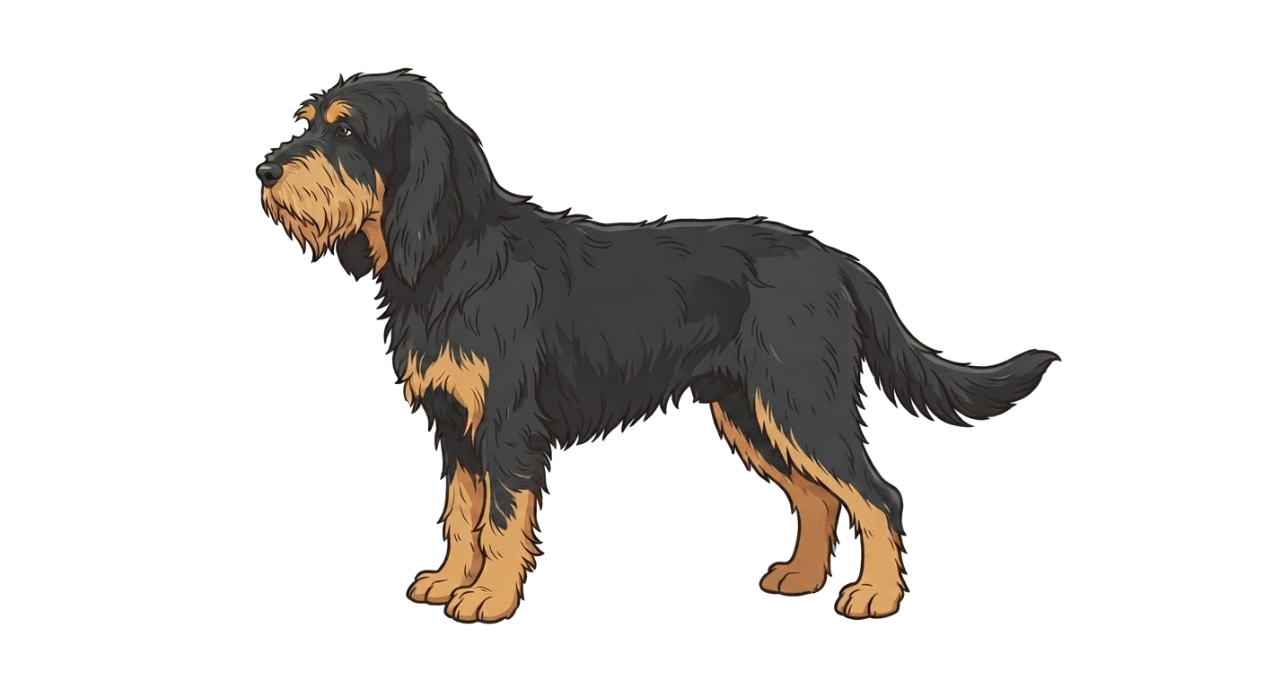 Illustration of a Black and tan coat