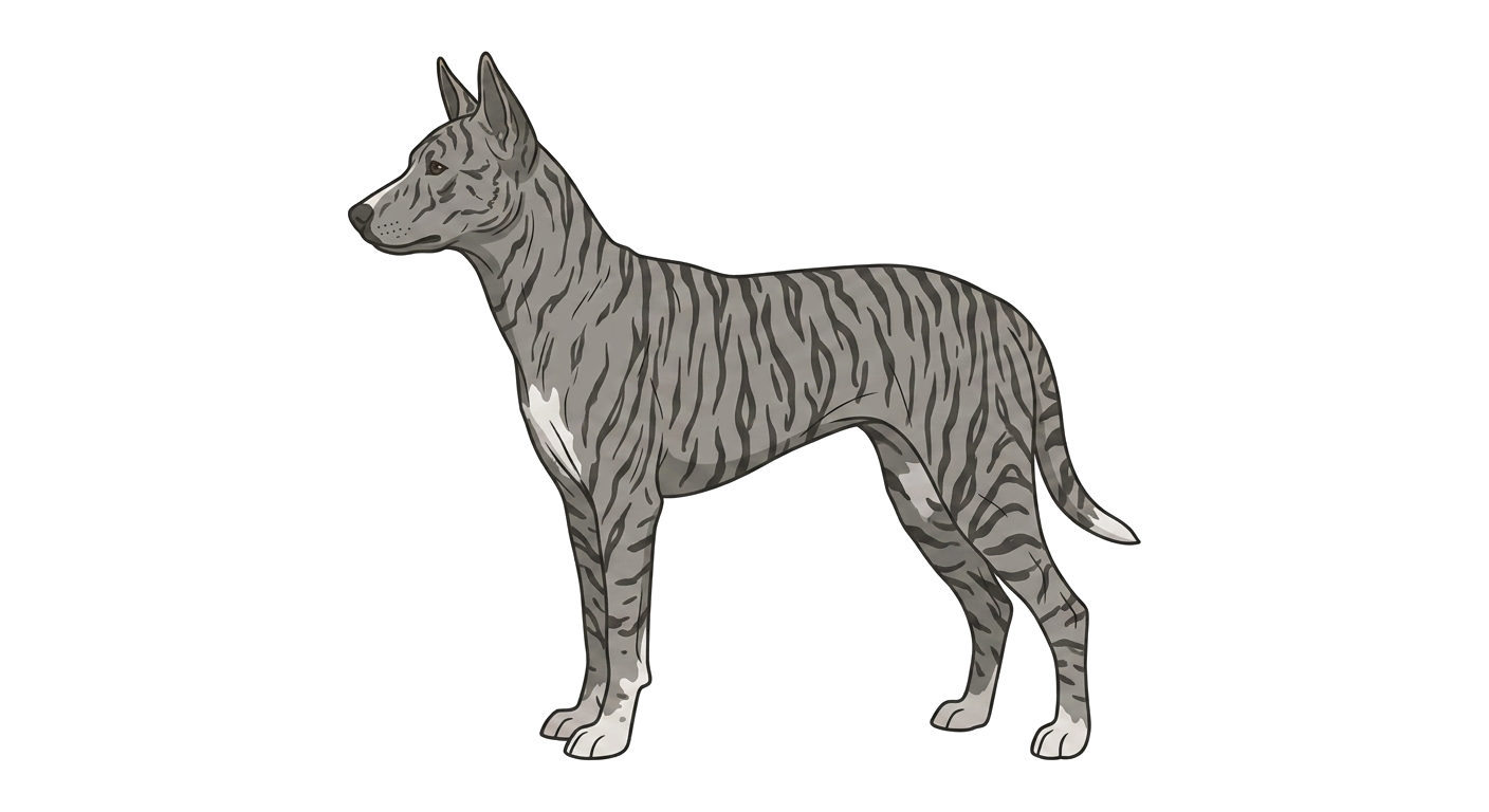 Illustration of a Brindle coat