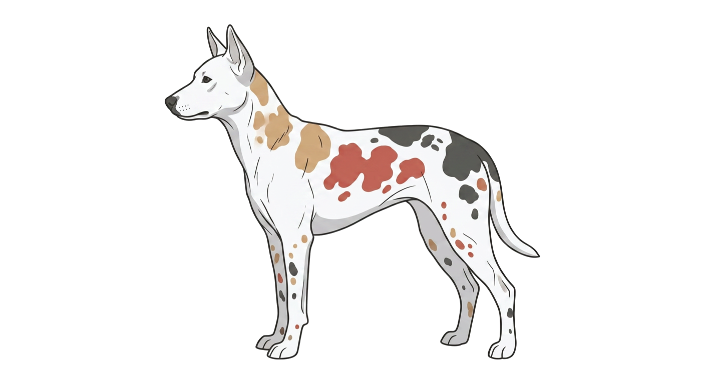 Illustration of a White and Pied coat