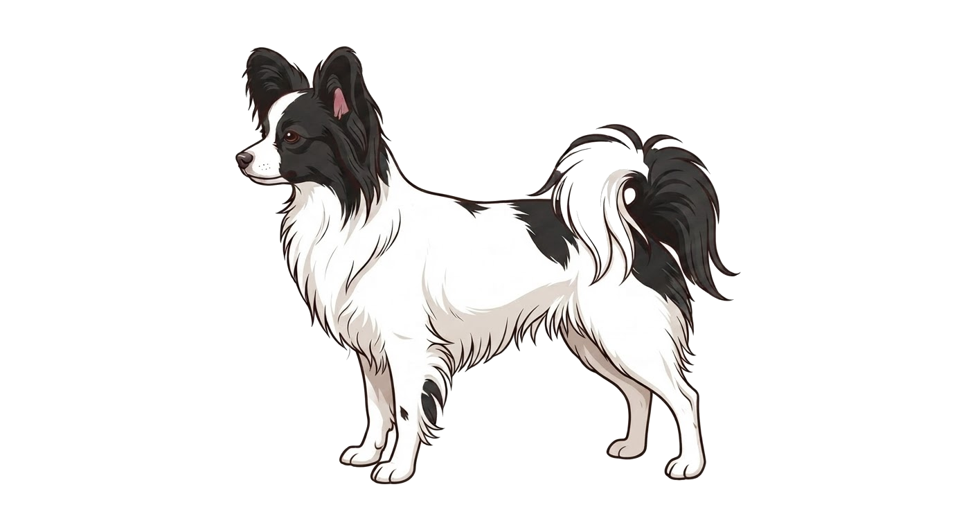 Illustration of a White and black coat