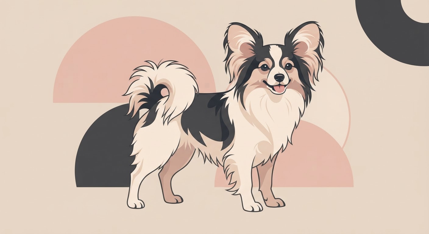 Flat vector illustration of a Papillon