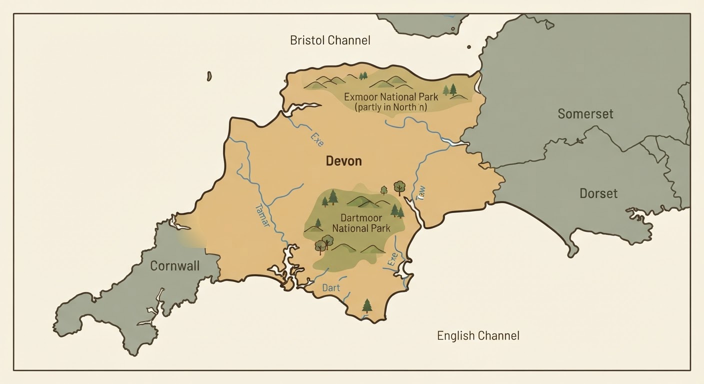 Illustrated map showing the origin of the Parson Russell Terrier