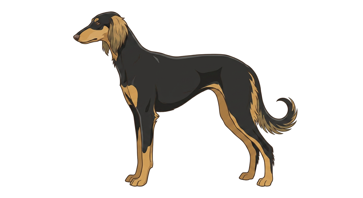 Illustration of a Black & Tan coat