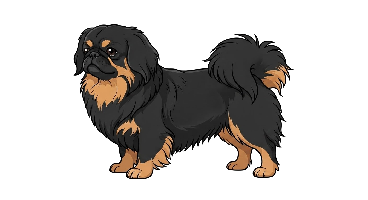 Illustration of a Black and tan coat