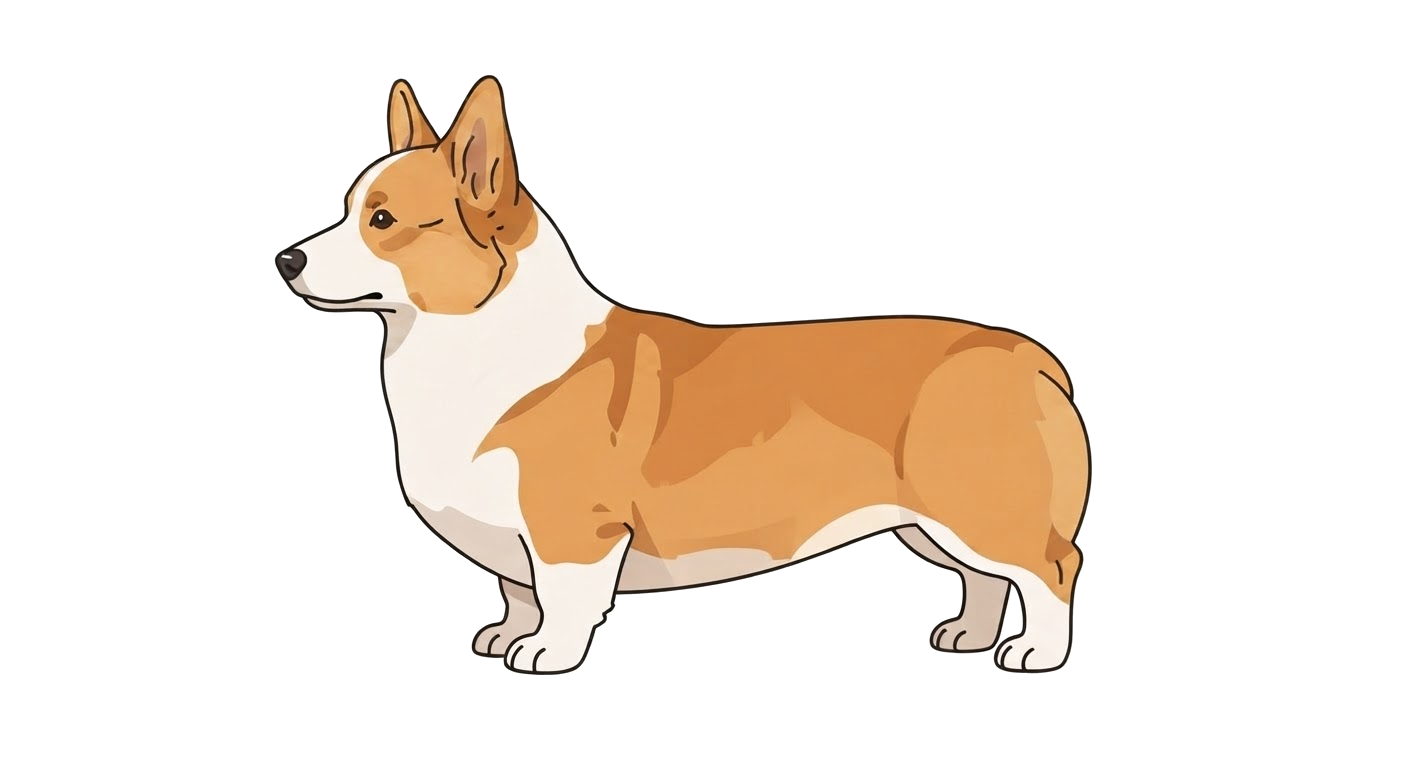 Illustration of a Sable and white coat