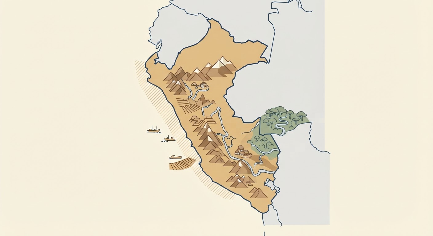 Illustrated map showing the origin of the Peruvian Hairless Dog