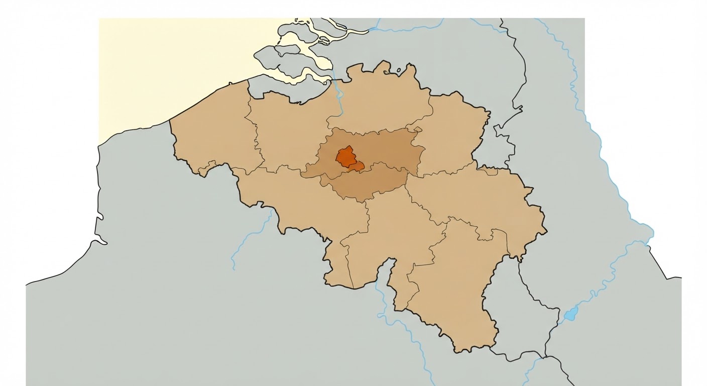 Illustrated map showing the origin of the Petit Brabançon