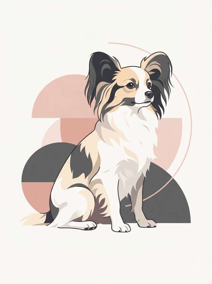 Flat vector illustration of a Phalène