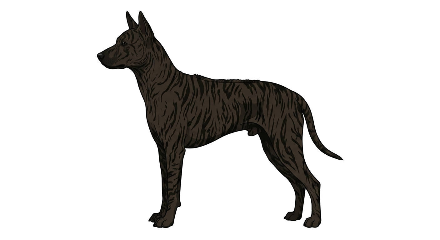 Illustration of a Dark Brindle coat