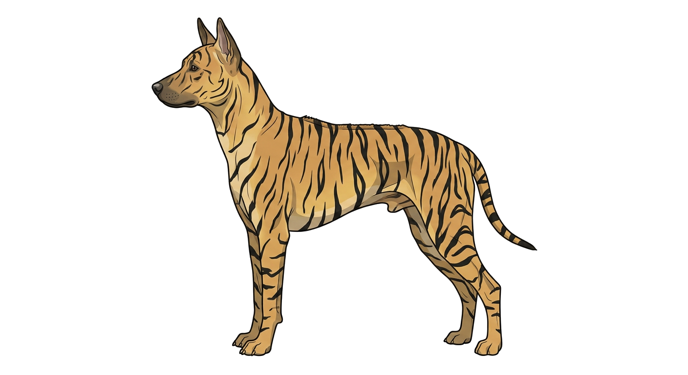 Illustration of a Tiger Brindle coat