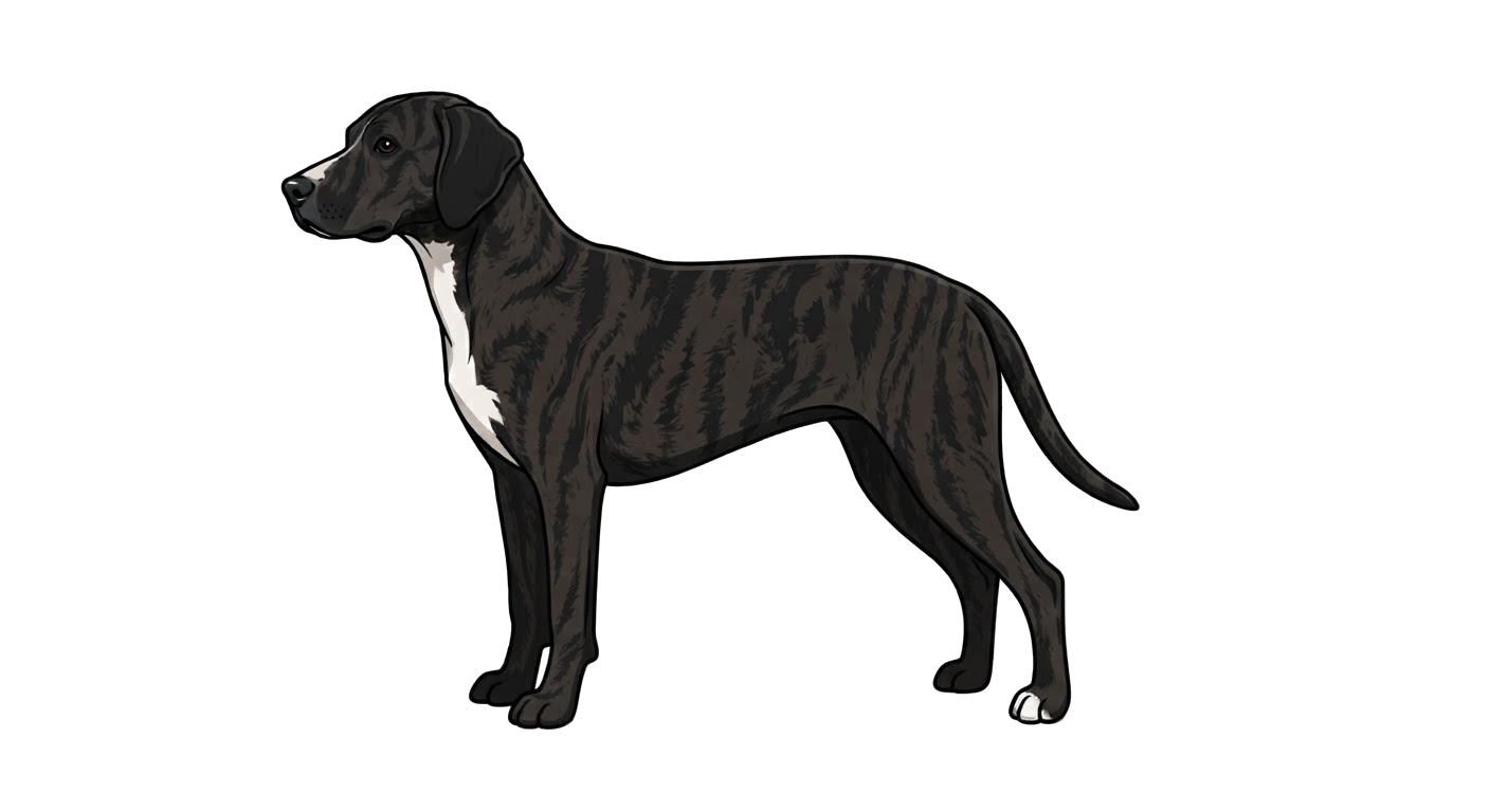 Illustration of a Black & Brindle coat
