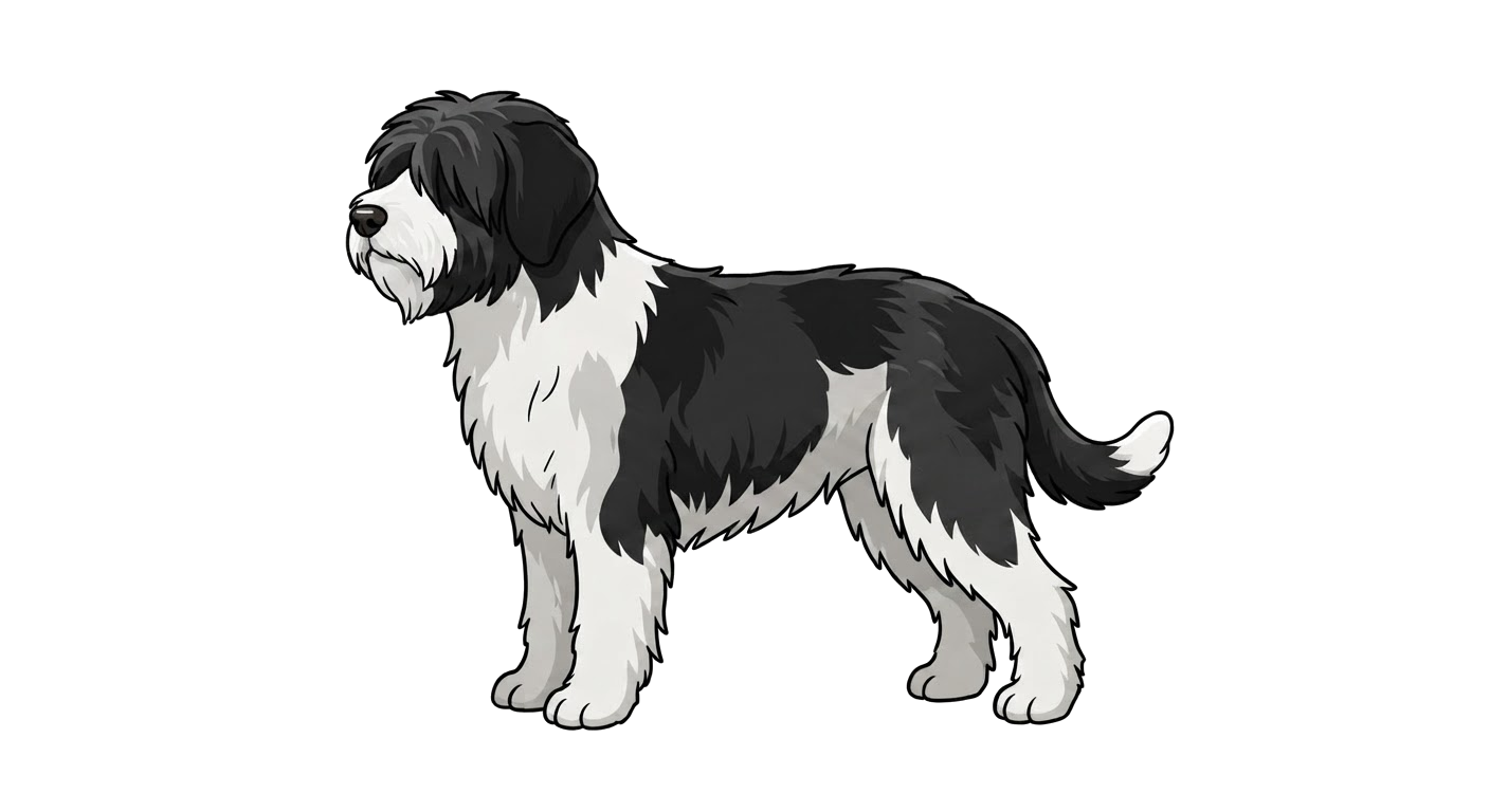 Illustration of a Black and white coat