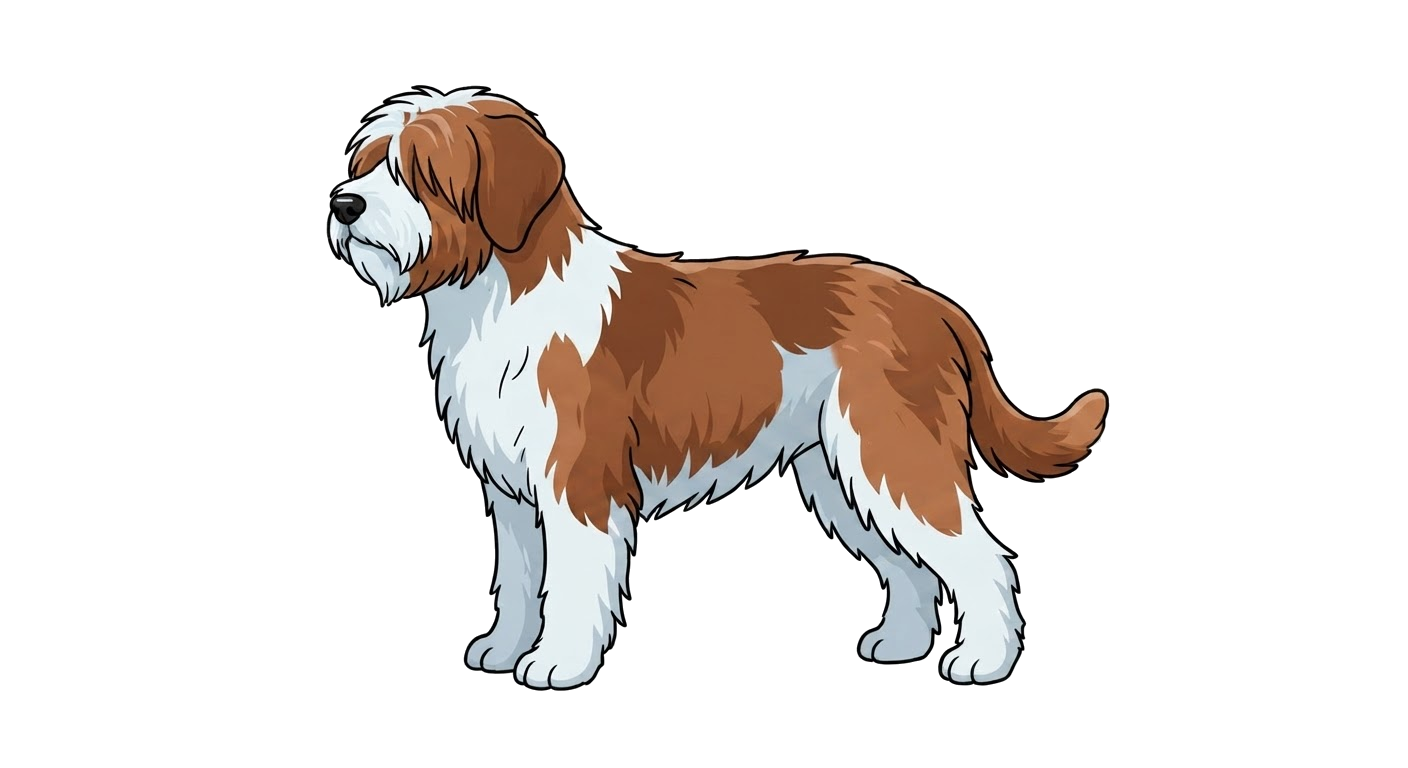 Illustration of a Chestnut and white coat