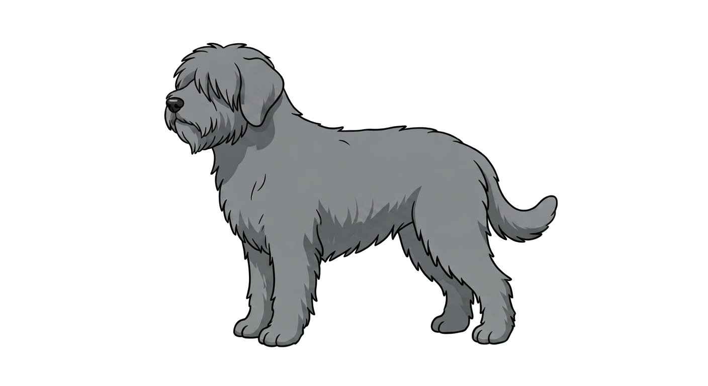 Illustration of a Grey and white coat