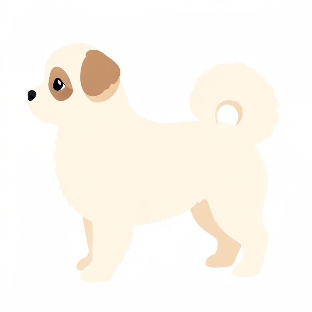 Illustration of a Cream coat