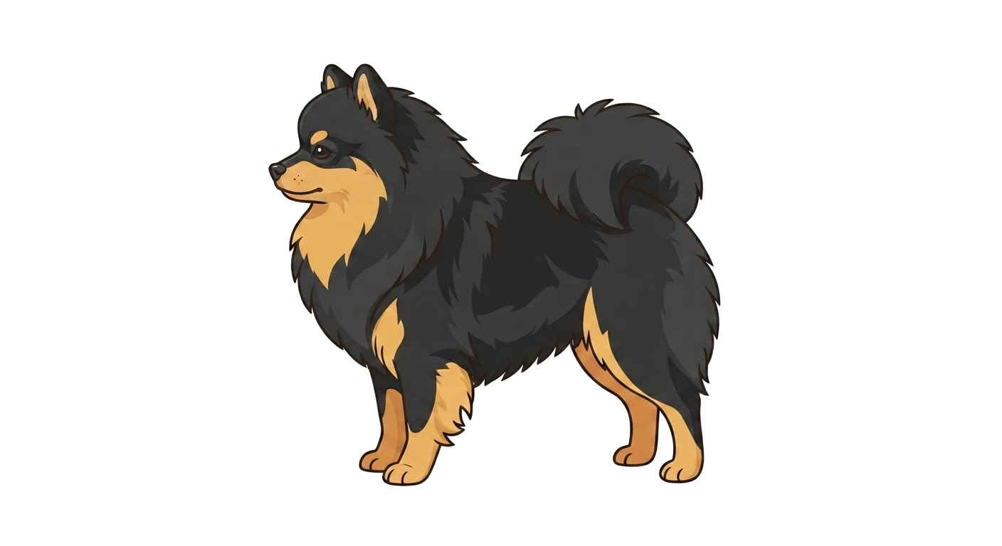 Illustration of a Black and tan coat