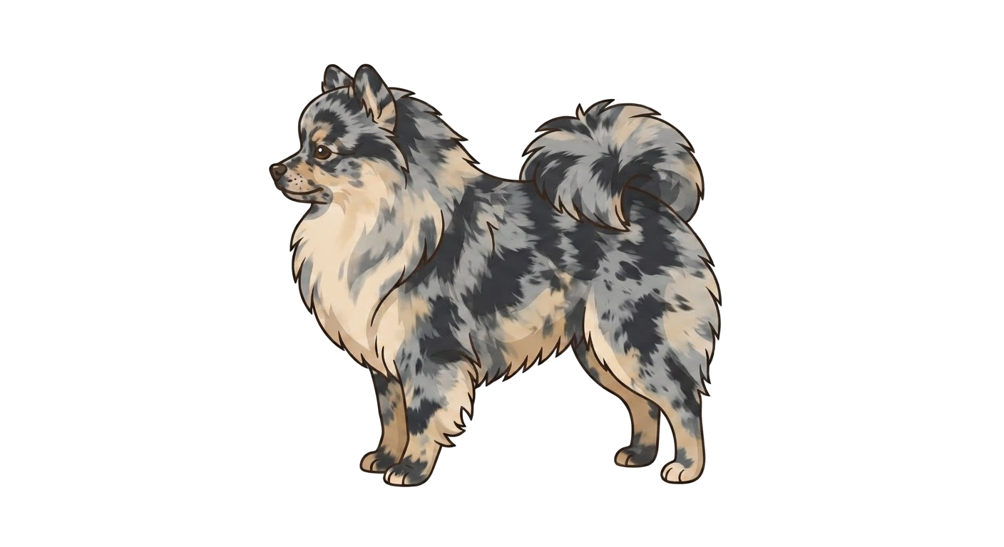 Illustration of a Merle coat