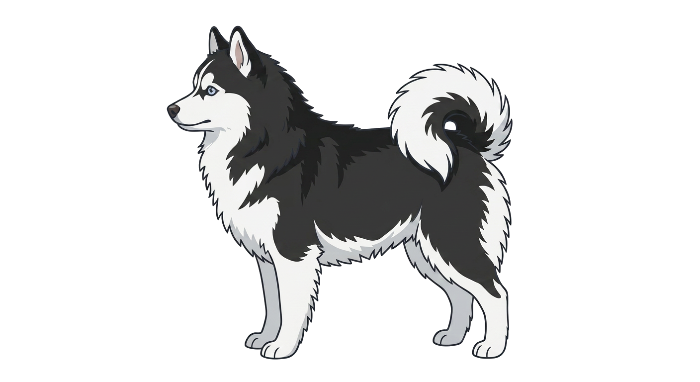 Illustration of a Black and White coat