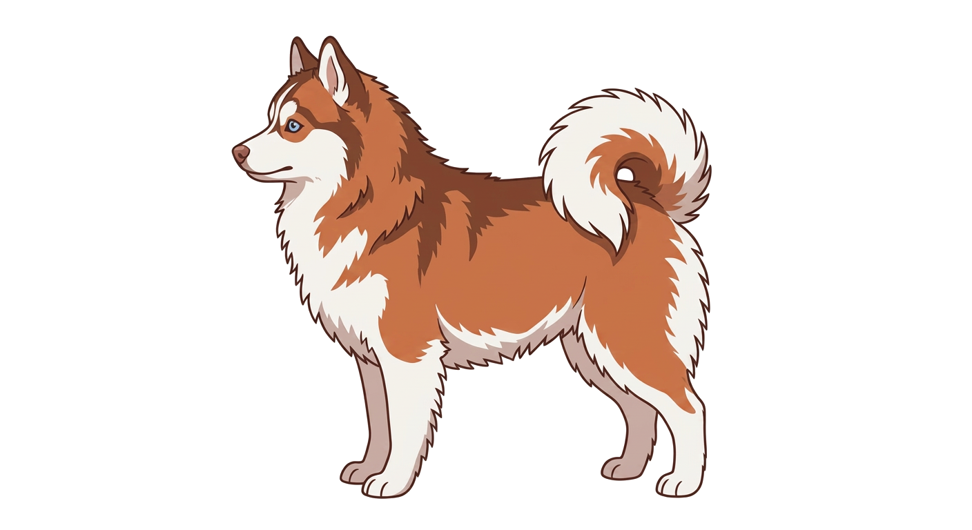Illustration of a Copper and White coat