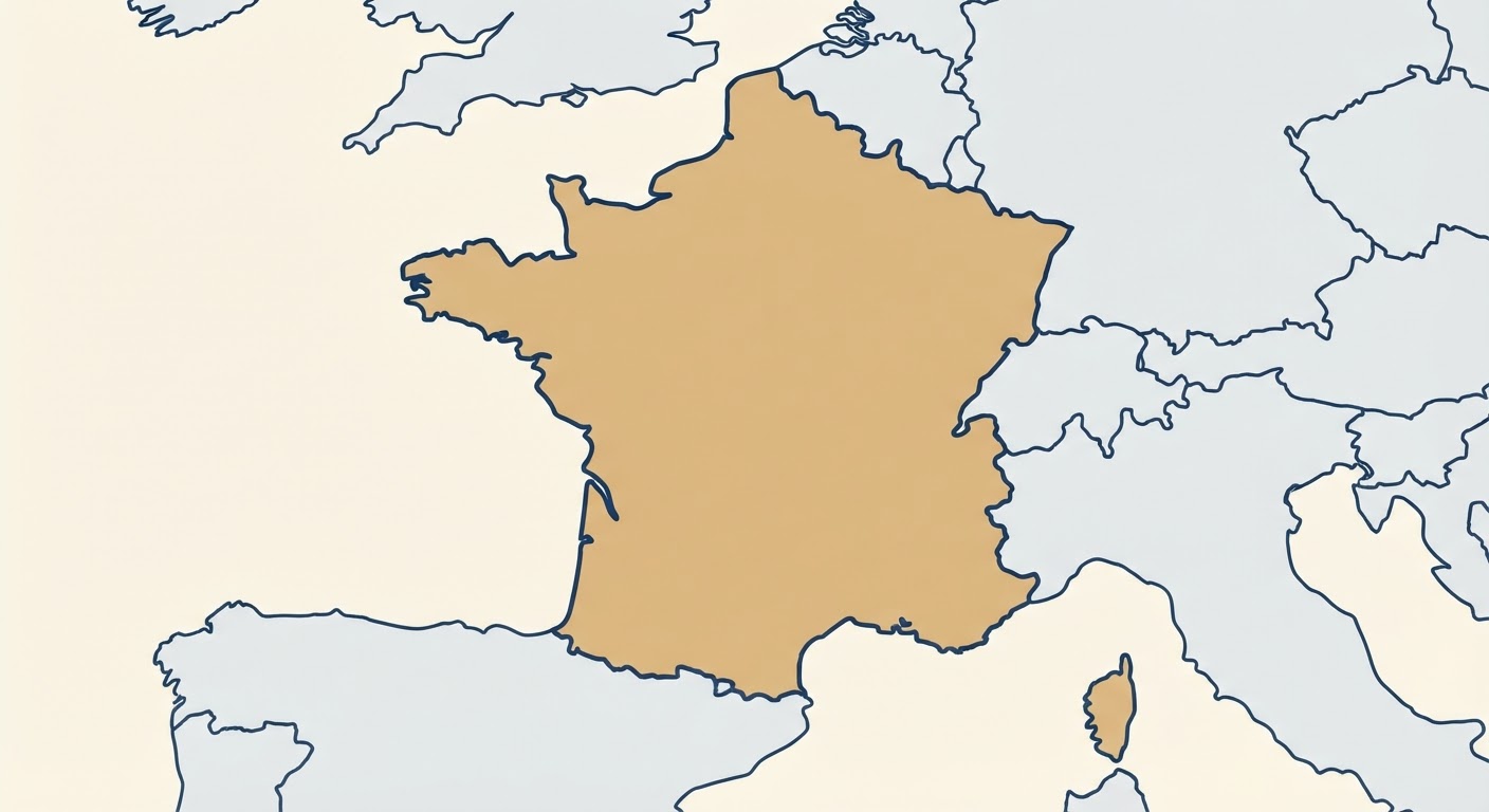 Illustrated map showing the origin of the Poodle (Miniature)