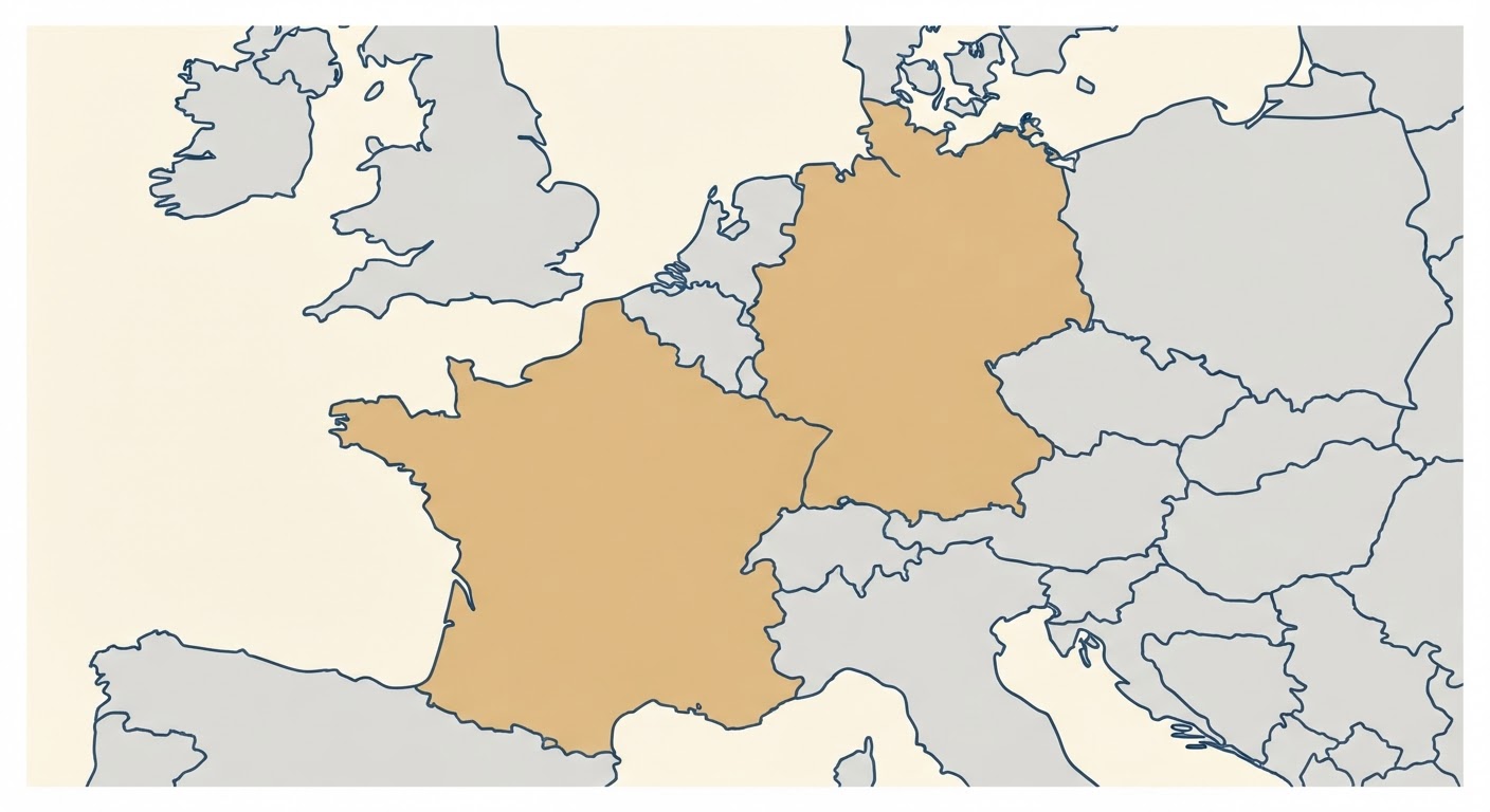 Illustrated map showing the origin of the Poodle (Standard)