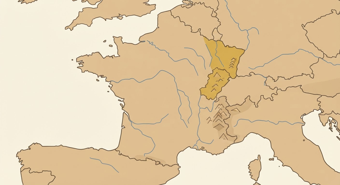 Illustrated map showing the origin of the Porcelaine