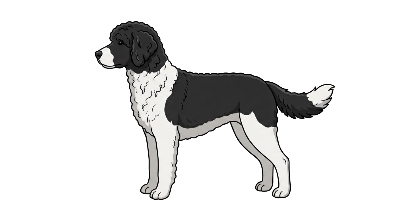 Illustration of a Black and white coat
