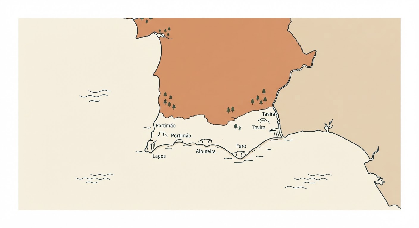 Illustrated map showing the origin of the Portuguese Water Dog
