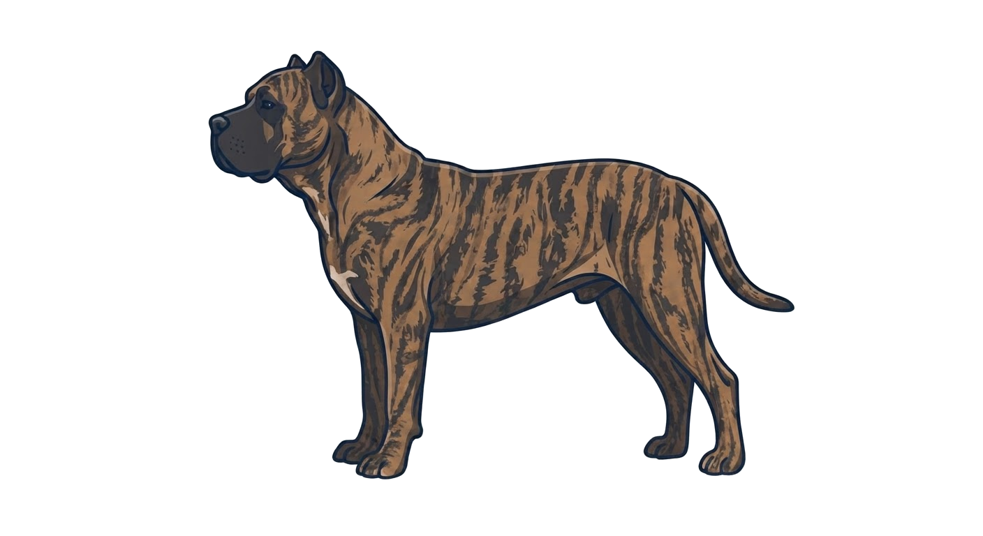 Illustration of a Brindle coat