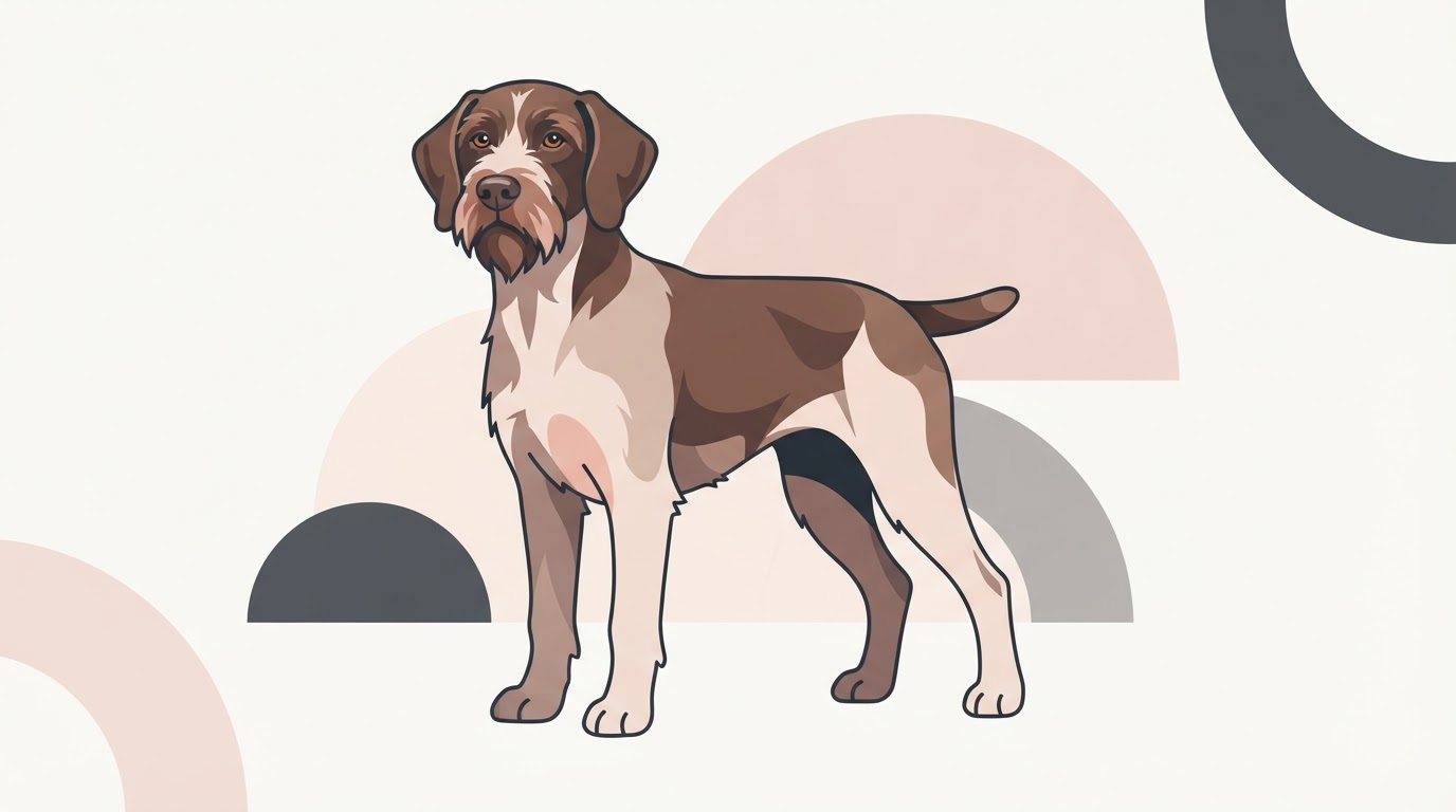 Flat vector illustration of a Pudelpointer