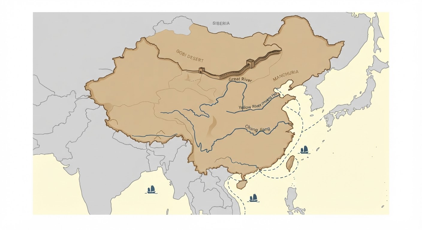 Illustrated map showing the origin of the Pug