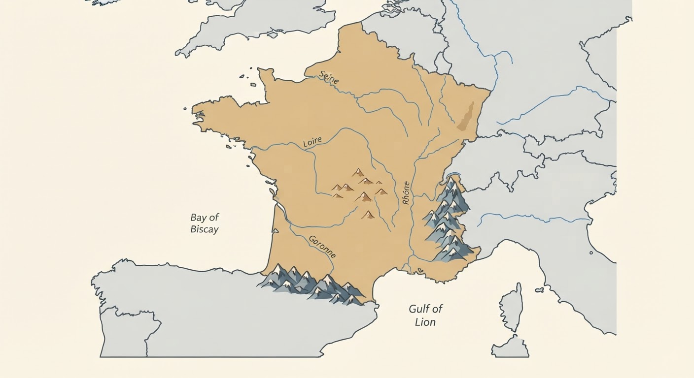 Illustrated map showing the origin of the Pyrenean Sheepdog