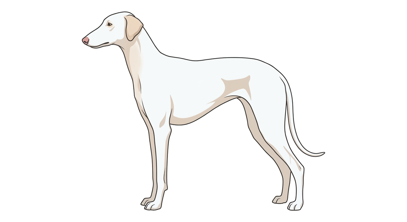 Illustration of a White with Faint Fawn Tints coat