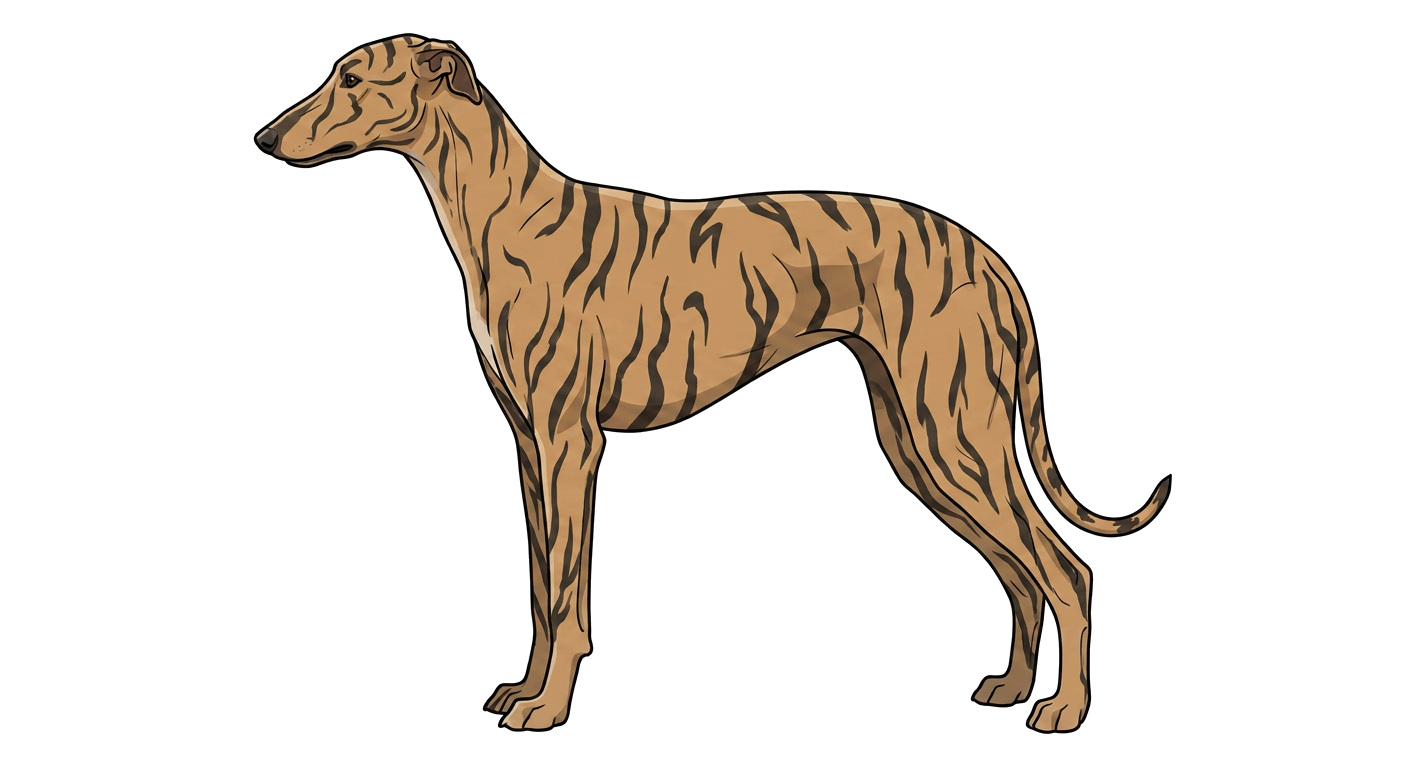 Illustration of a Brindle coat