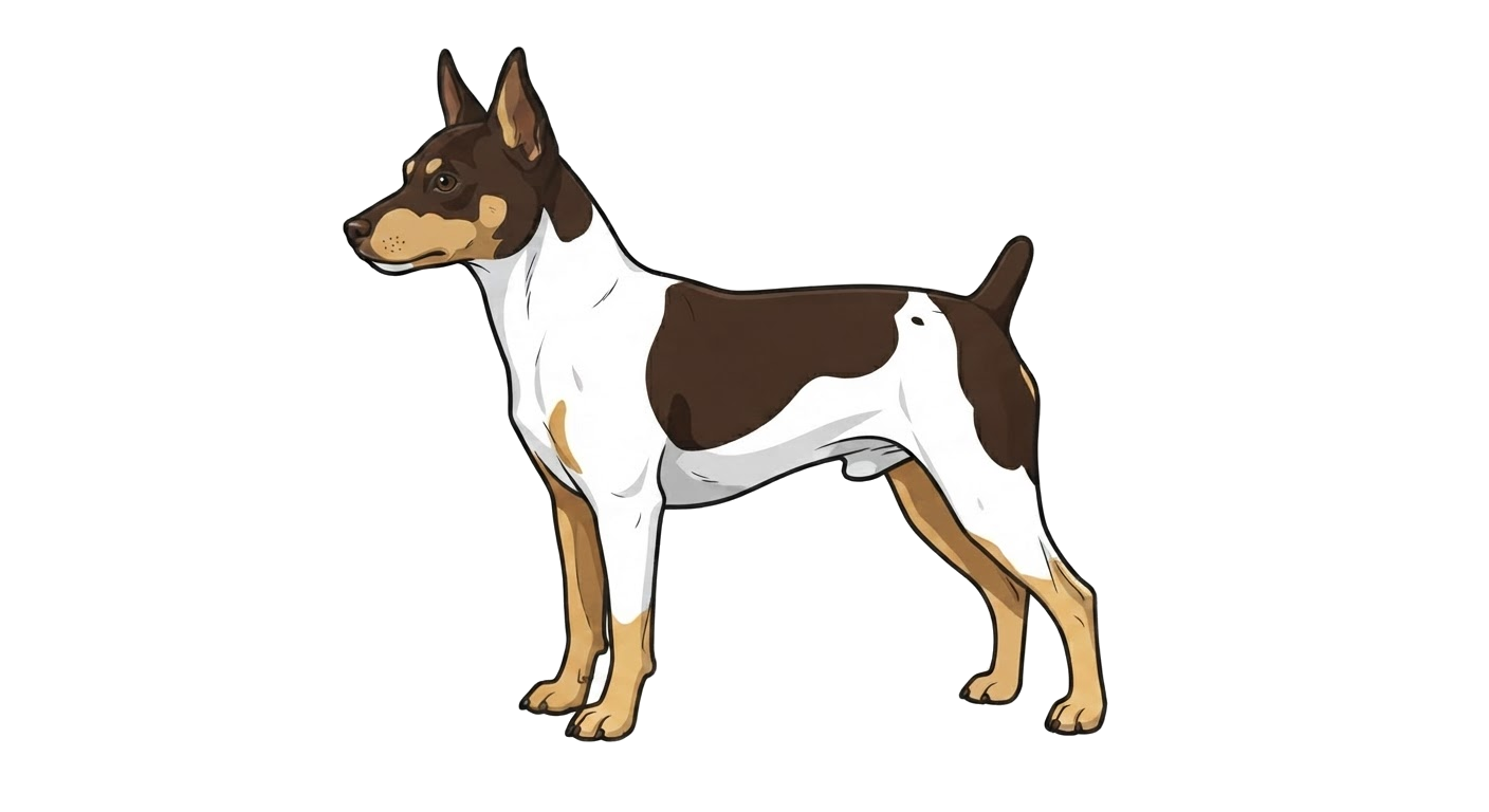 Illustration of a Chocolate and white coat