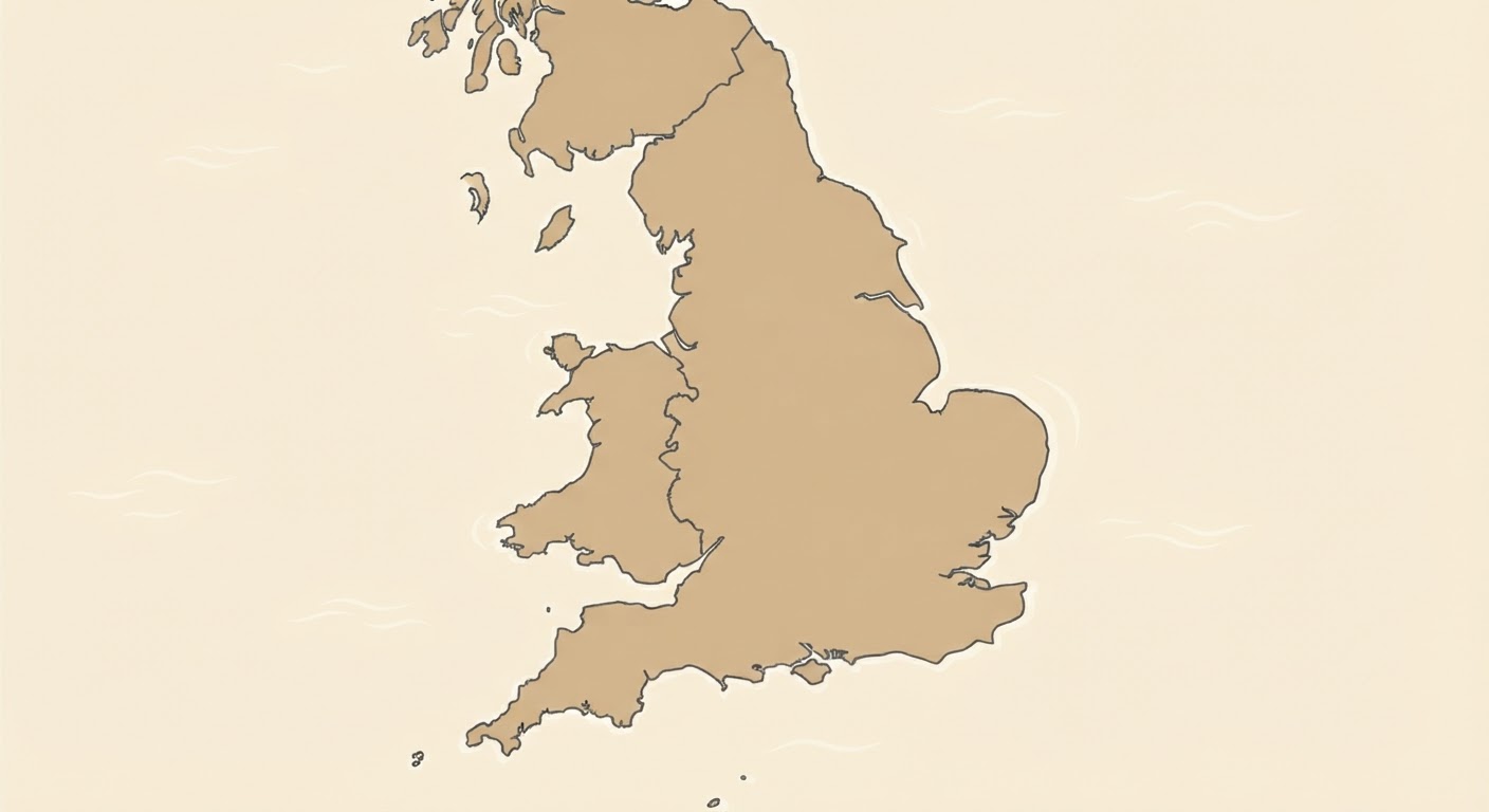 Illustrated map showing the origin of the Russell Terrier
