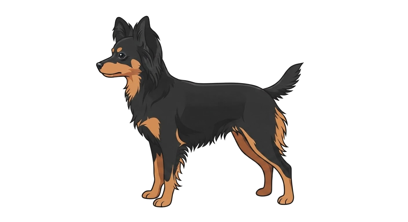 Illustration of a Black and Tan coat