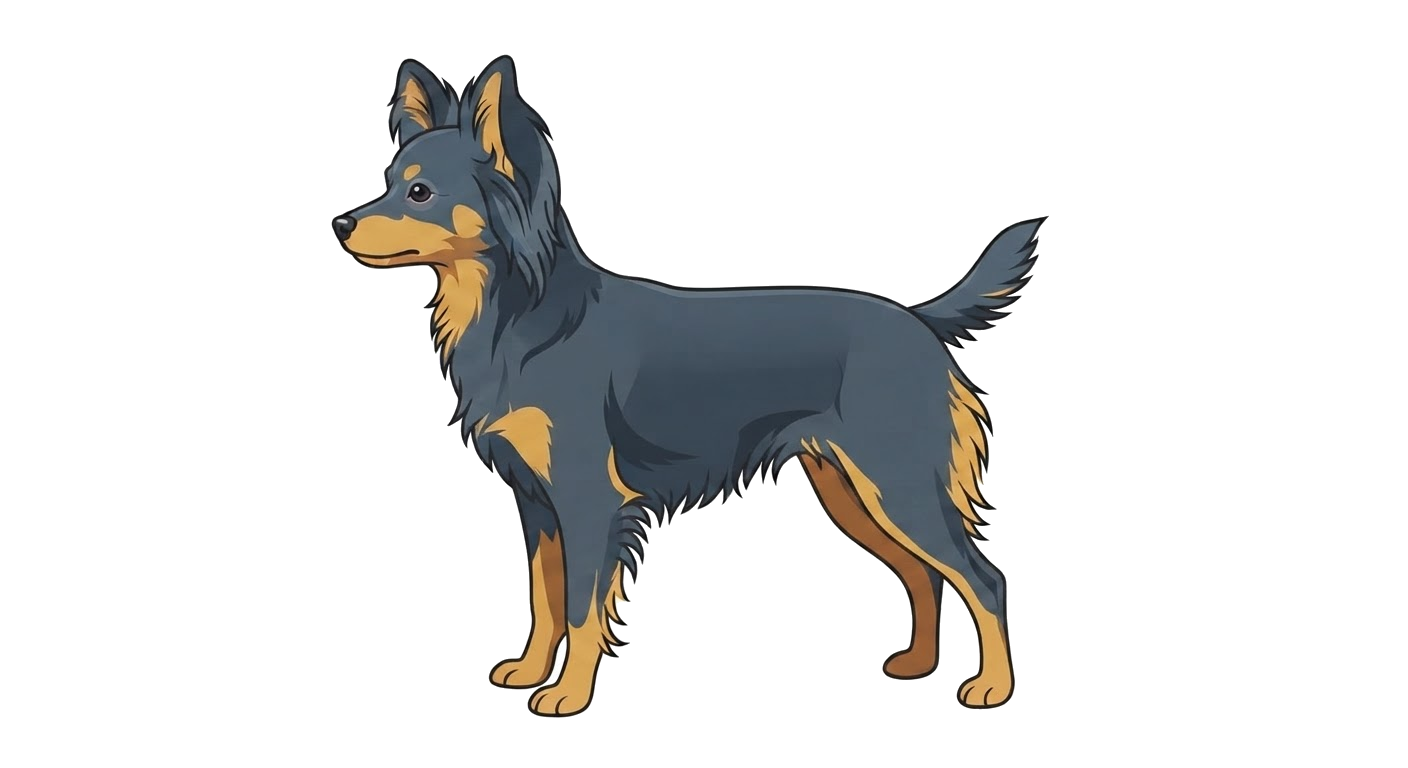 Illustration of a Blue and Tan coat