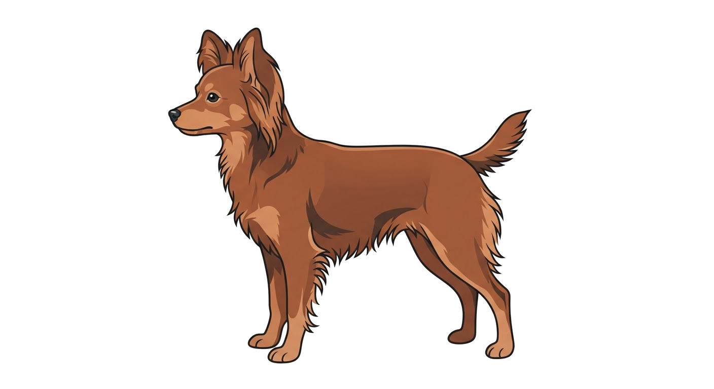 Side profile illustration of a Russian Toy showing the points of the breed standard