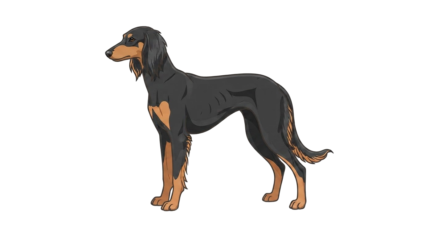 Illustration of a Black and Tan coat