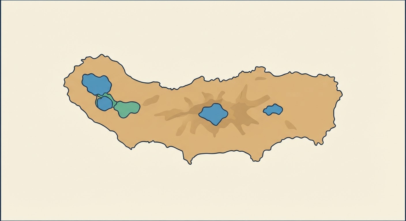 Illustrated map showing the origin of the Sao Miguel Cattle Dog